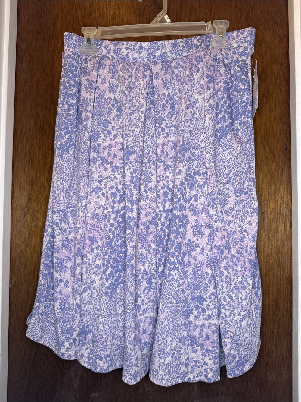 LuLaRoe Lavender and Light Purple Floral Midi Skirt